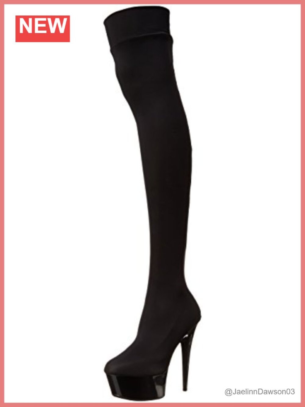 Stiletto Thigh High Boots Platform 6 Inch Heel Lycra
